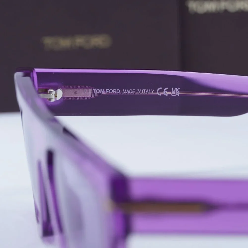 Tom Ford FT0711 81Y Fausto Square Sunglasses - Violet